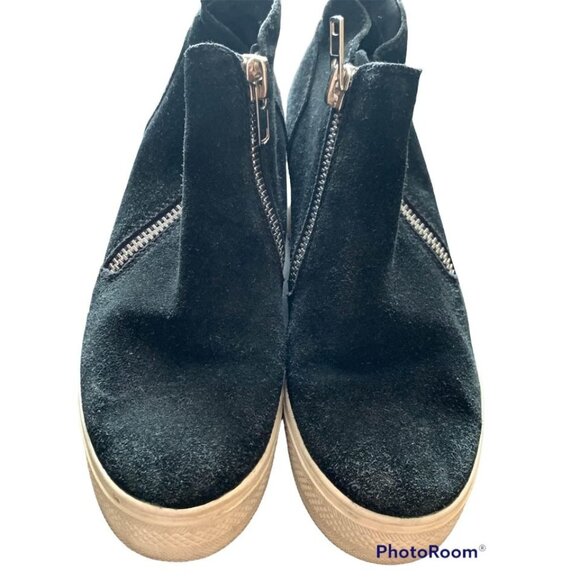 ✌️ 2/$40 ✌️ Black Steve Madden Shoes Ankle Fashion Sneakers sz 6.5 - Picture 1 of 4